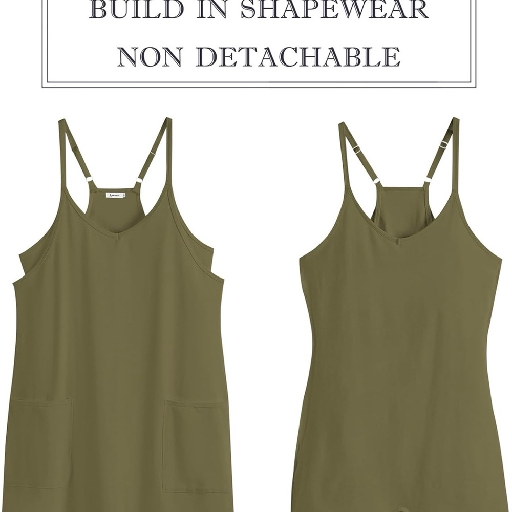 Anrabess Athletic Dress Romper w/ Built-In Shorts & Pockets Size L - 4 colors!! - Picture 5 of 9